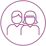 icône violet d'un couple