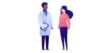 illustration d'un médecin avec une femme